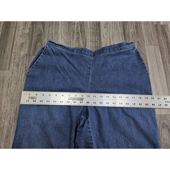 Alfred Dunner Womens 10 Blue Elastic Waist Pull On Casual Denim Soft - Picture 7 of 10